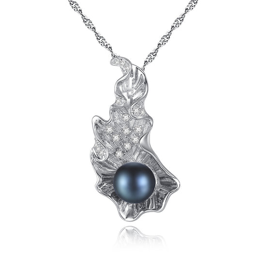 925 Sterling Silver Natural Pearl Drop Necklace Fashion Jewelry Gift for Women Girls