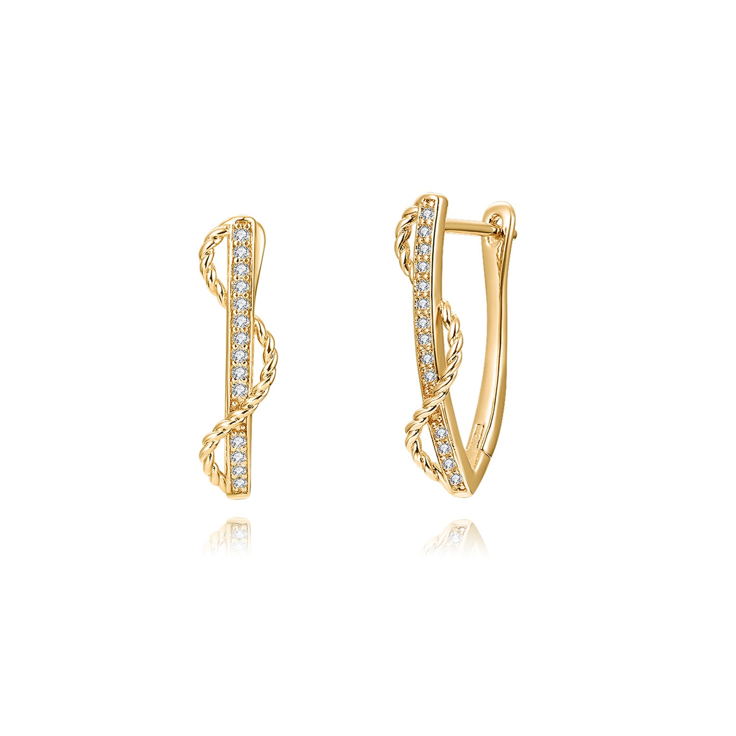 Brass With Plated Fashion Jewelry Earrings