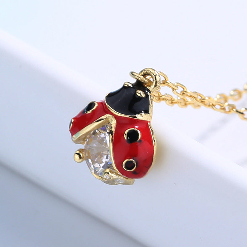 925 Sterling Silver Fashion Cute Bug Necklace