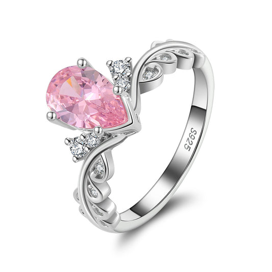 925 Sterling Silver Zircon Ring