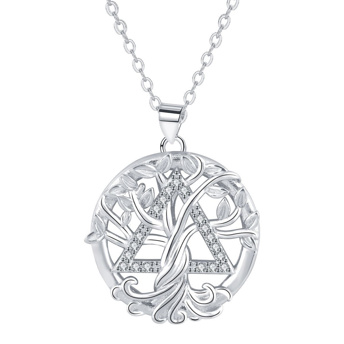 Copper With Silver Plated Tree of Life Pendant Necklace
