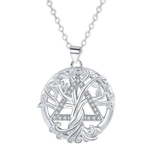 Copper With Silver Plated Tree of Life Pendant Necklace