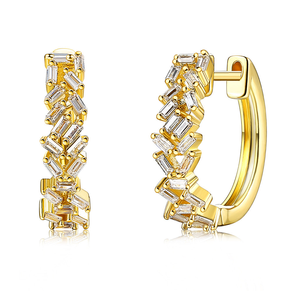 Brass With Plated Fashion Jewelry Earrings