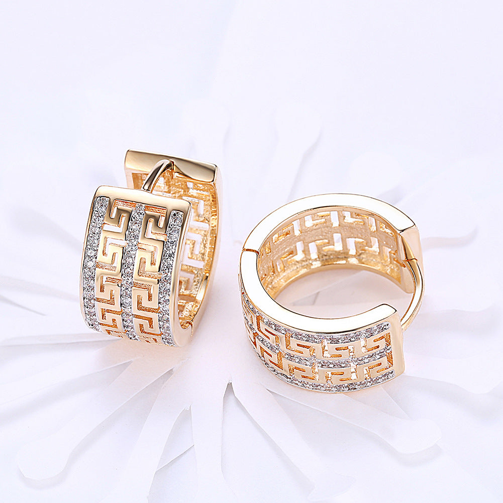 Brass With Plated Fashion Jewelry Earrings