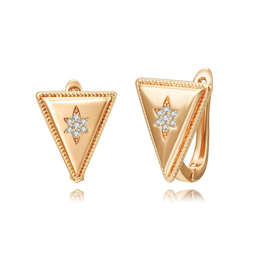 Brass With Plated Fashion Jewelry Earrings