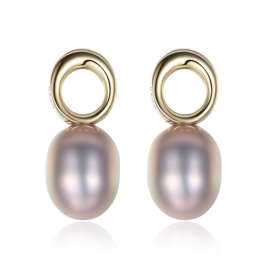 Pendientes colgantes de perla natural de plata de ley 925, joyería de moda, regalo para mujeres y niñas.