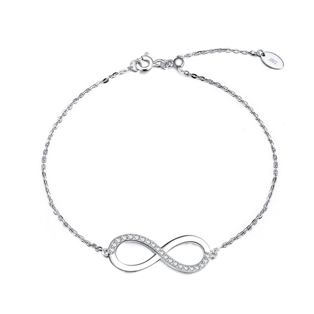 925 Sterling Silver Infinity Bracelet