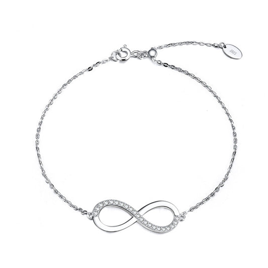 925 Sterling Silver Infinity Bracelet