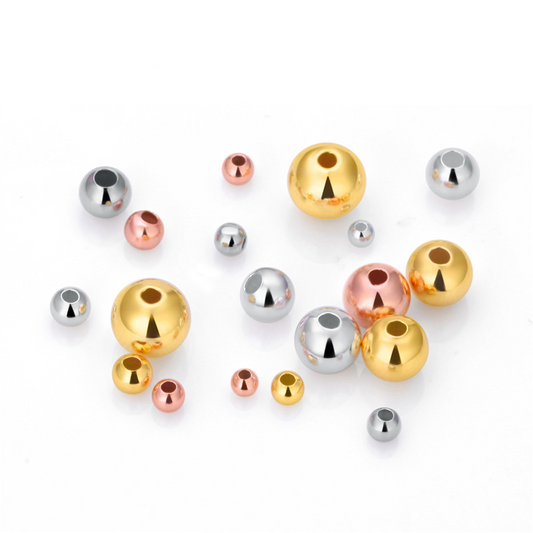 925 Sterling Silver Round Beads 2mm 2.5mm 3mm 4mm 5mm 6mm 7mm For Jewelry DIY