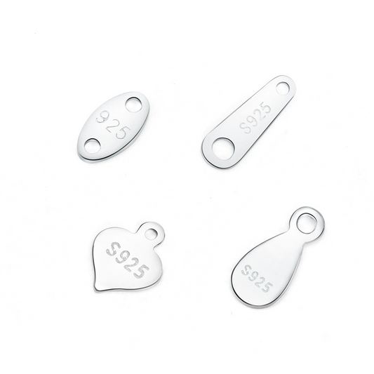 925 Sterling Silver End Tag For Jewelry DIY