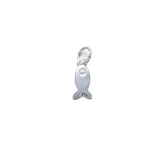 925 Sterling Silver Fish Charm For Jewelry DIY