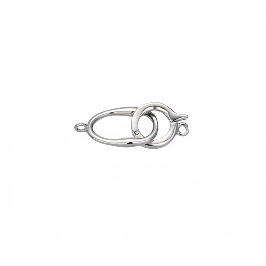 925 Sterling Silver Oval Clasp For Jewelry DIY