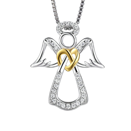 925 Sterling Silver Angel Fashion Necklace