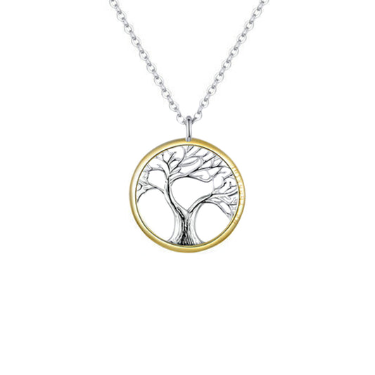 925 Sterling Silver Tree of Life Fashion Necklace