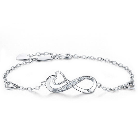 925 Sterling Silver Infinity Fashion Bracelet