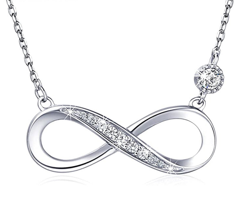 925 Sterling Silver Infinity Fashion Necklace