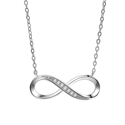 925 Sterling Silver Infinity Fashion Necklace