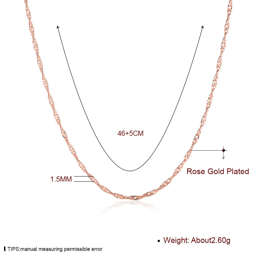 Brass With Plated Fashion Jewelry Necklace