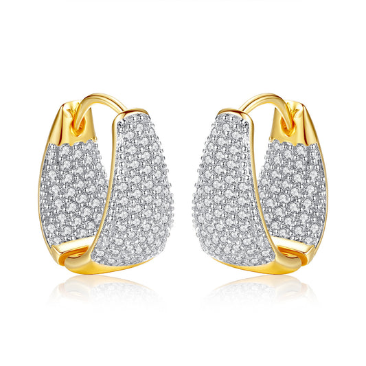 Copper With Gold Plated Fashion Jewelry Earrings