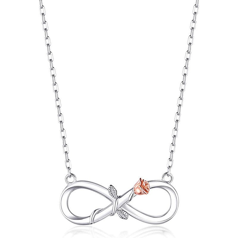 925 Sterling Silver Infinity Fashion Necklace