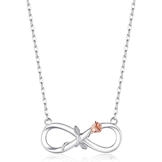 925 Sterling Silver Infinity Fashion Necklace