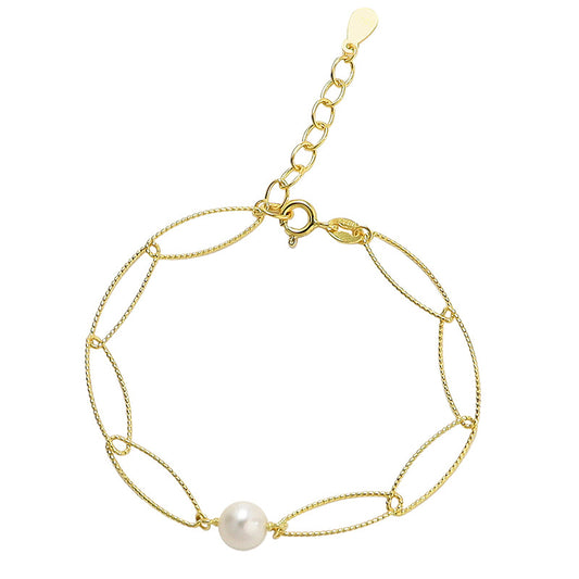 925 Sterling Silver Pearl Fashion Bracelet