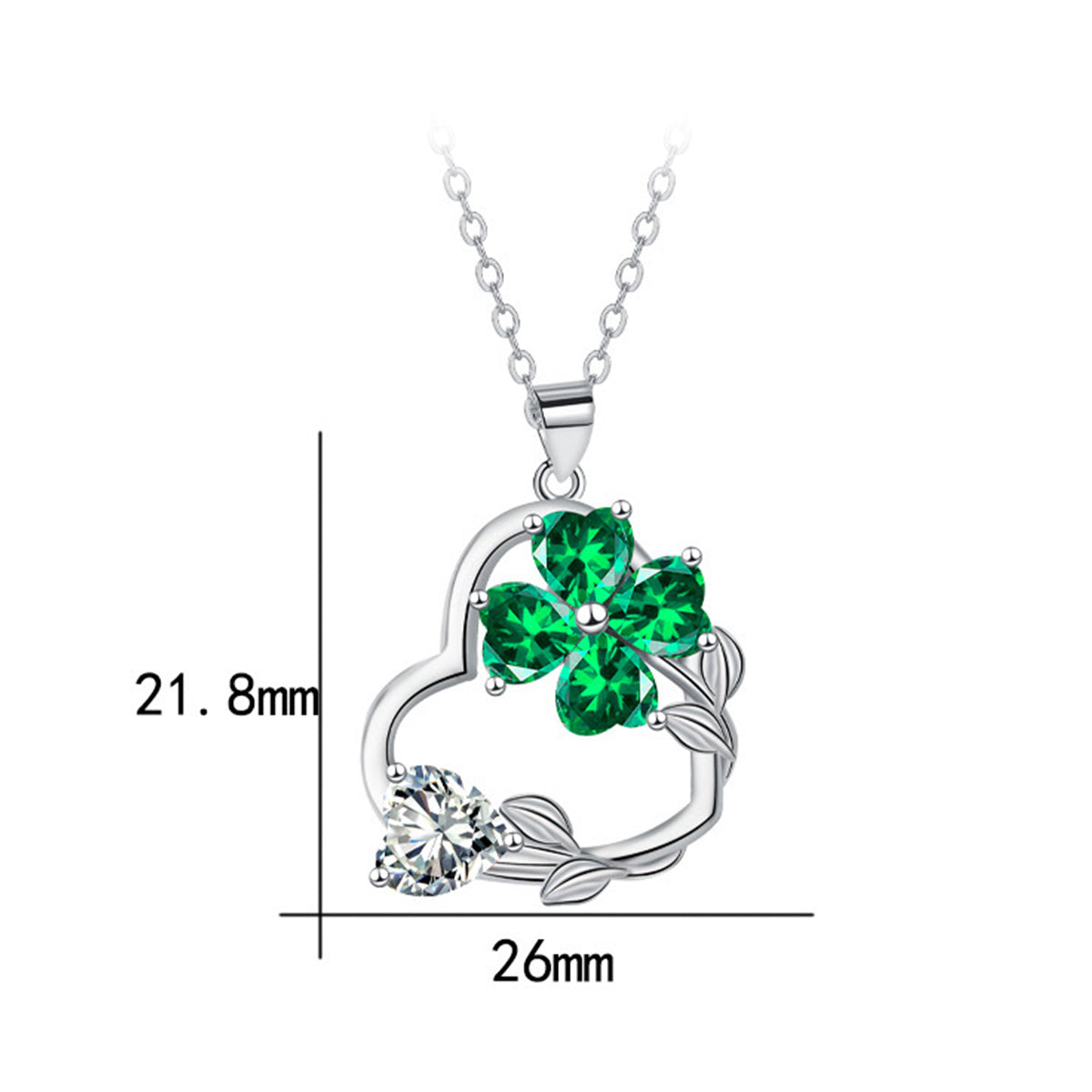 Copper With Silver Plated Heart Pendant Necklace