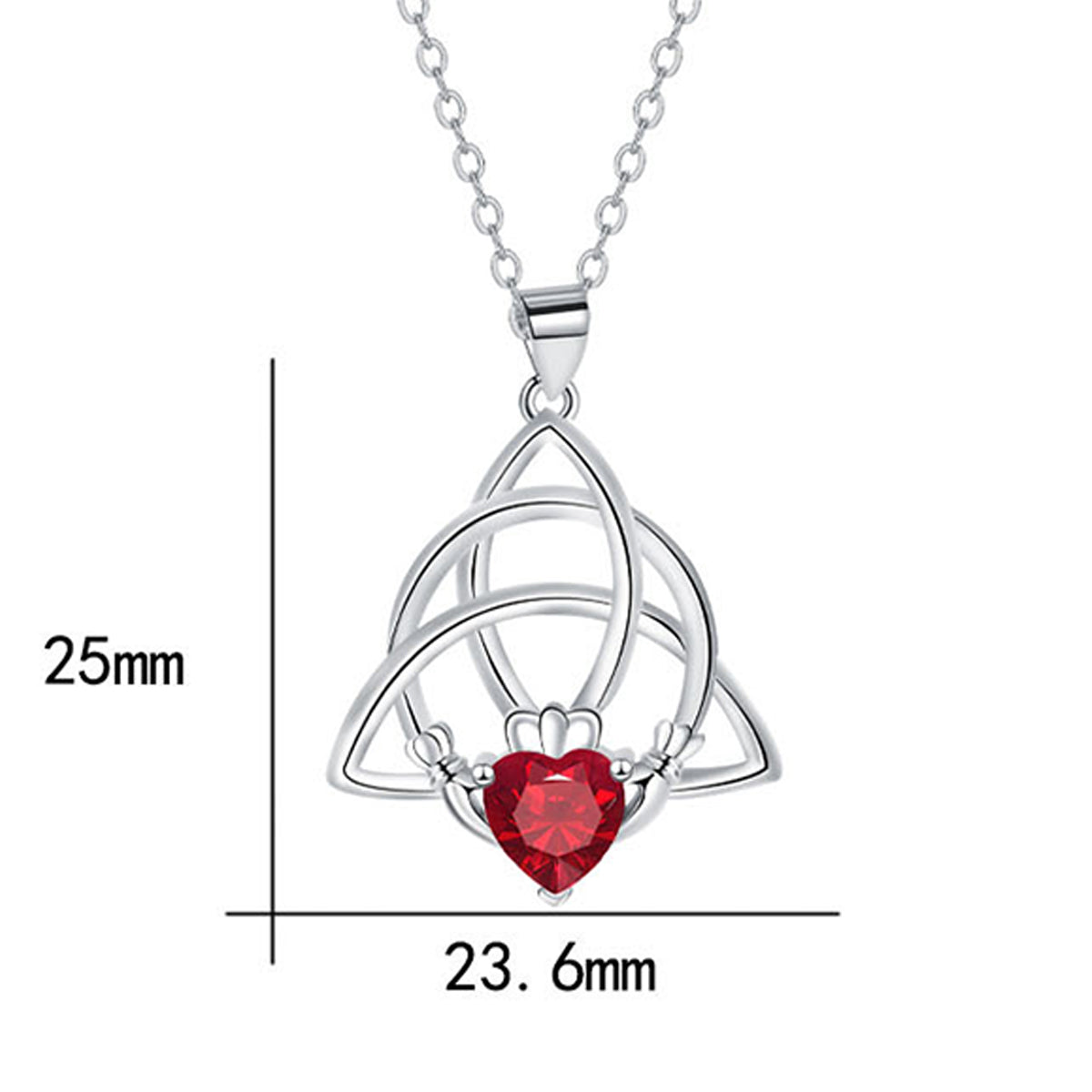 Copper With Silver Plated Celtic Knot Pendant Necklace