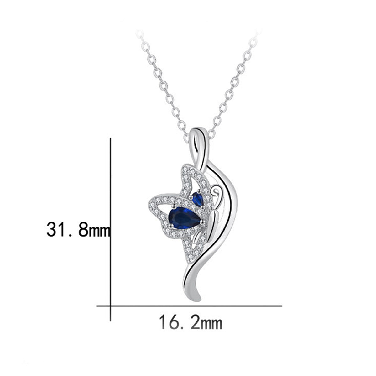 Copper With Silver Plated Love Pendant Necklace