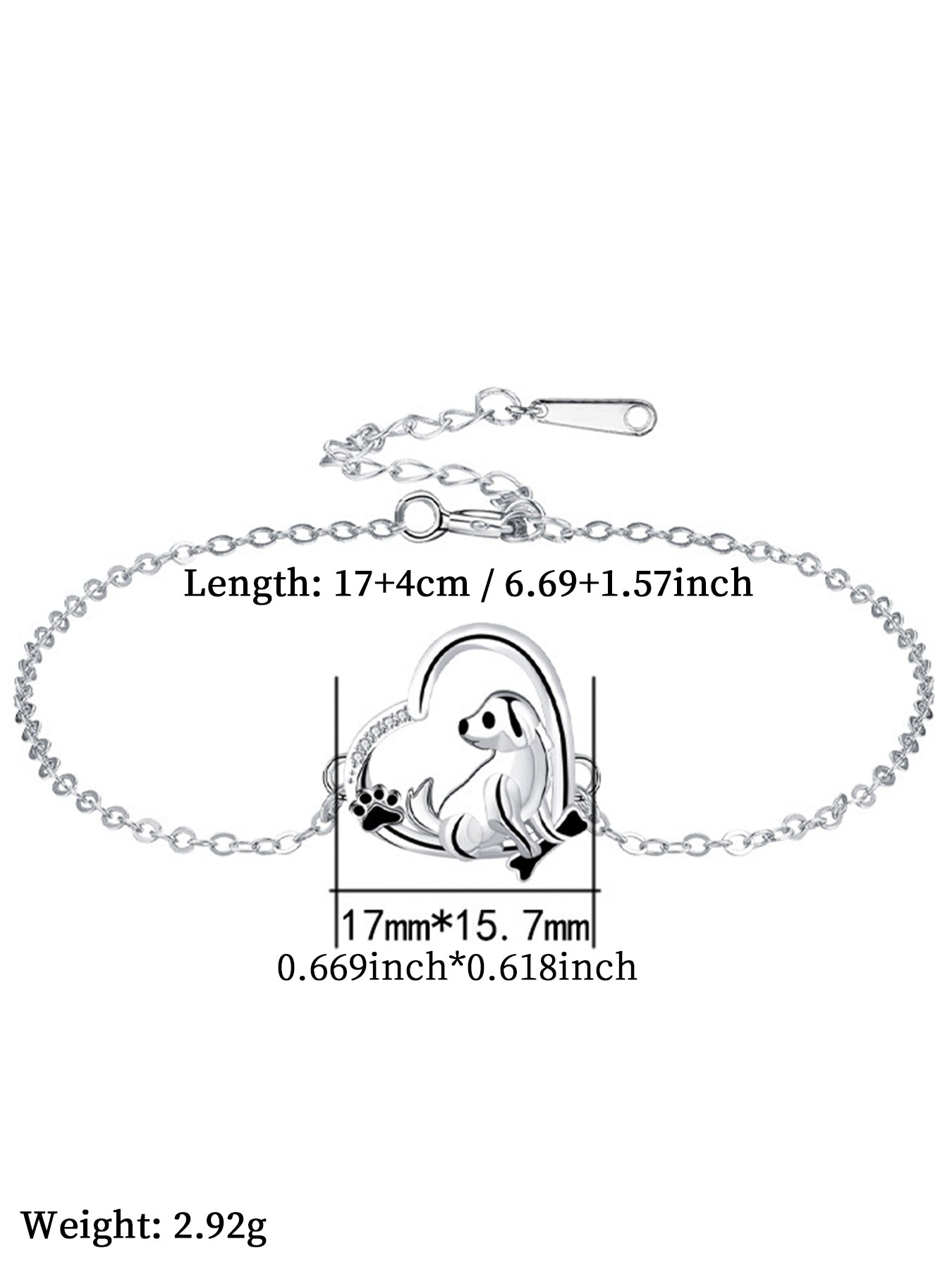 Cute Dog Design Bracelet, Fashionable Jewelry for Women & Girls, Trendy All-match & Exquisite Jewelry for Birthday Gift