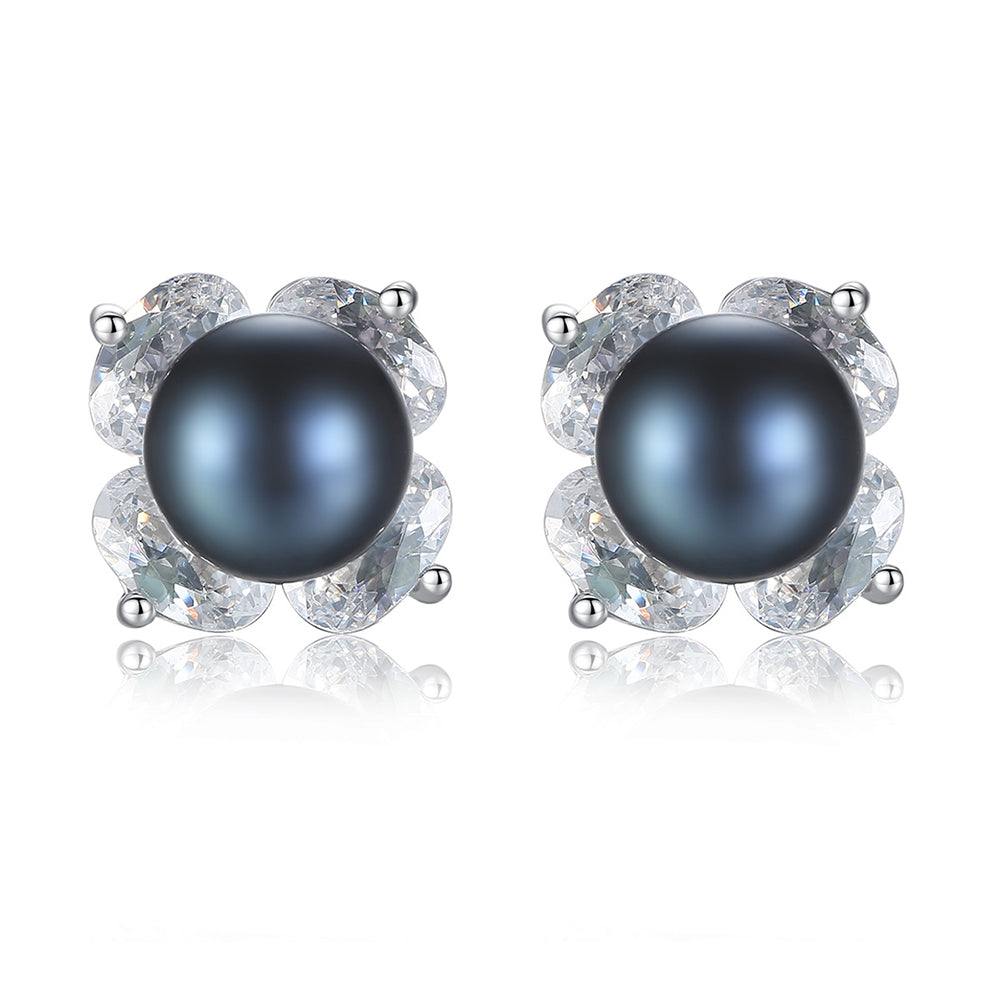 925 Sterling Silver Natural Pearl Drop Earrings Fashion Jewelry Gift for Women Girls