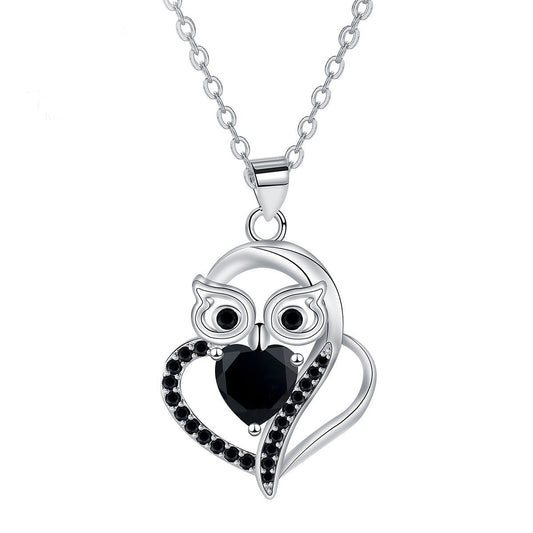 Copper With Silver Plated Owl Pendant Necklace