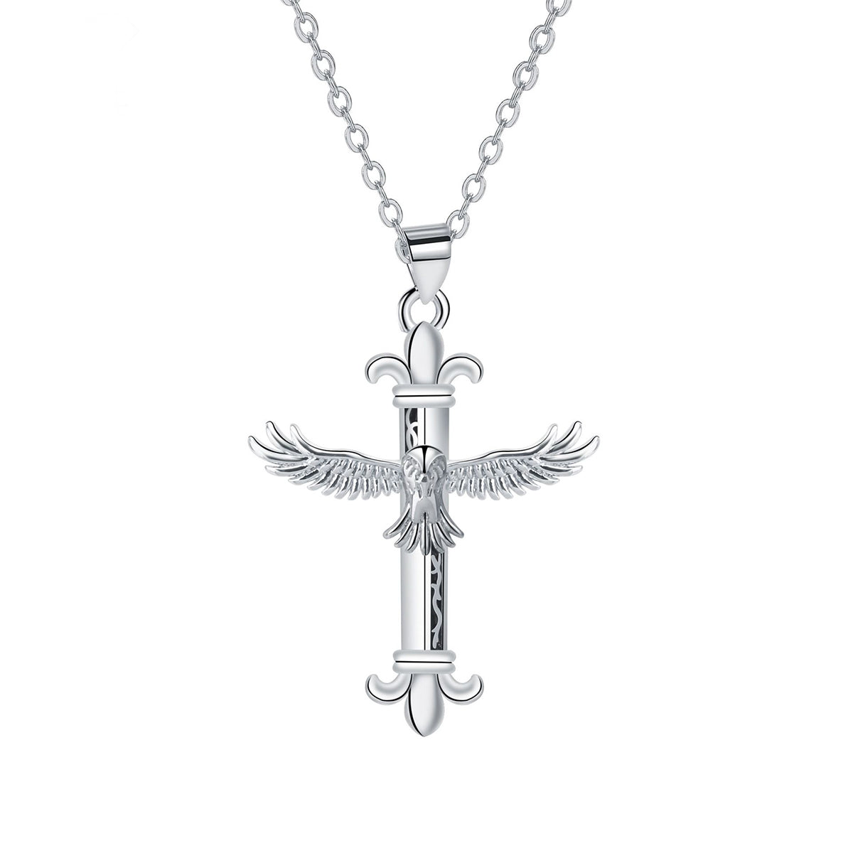 Copper With Silver Plated Cross Pendant Necklace