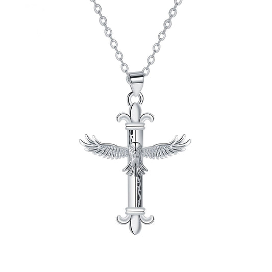 Copper With Silver Plated Cross Pendant Necklace