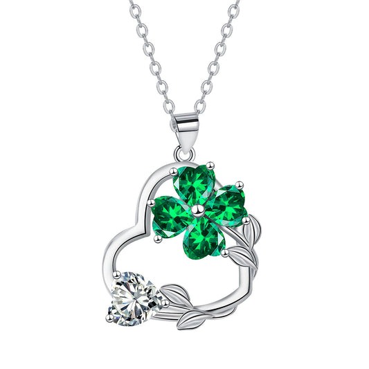 Copper With Silver Plated Heart Pendant Necklace