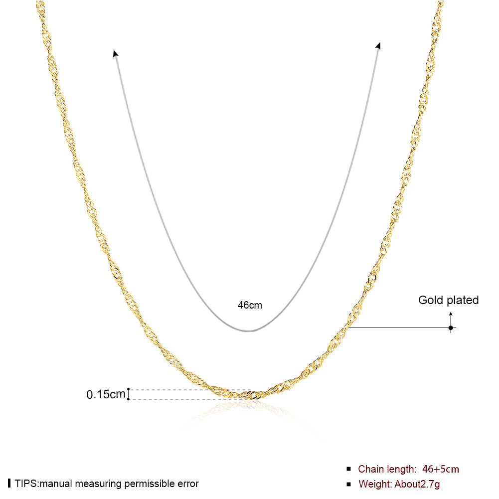 Brass With Plated Fashion Jewelry Necklace