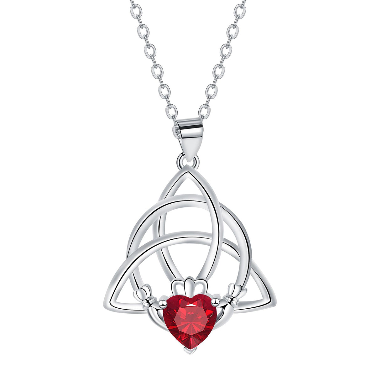 Copper With Silver Plated Celtic Knot Pendant Necklace