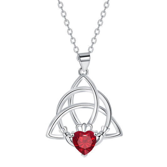 Copper With Silver Plated Celtic Knot Pendant Necklace