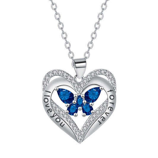 Copper With Silver Plated Heart Pendant Necklace