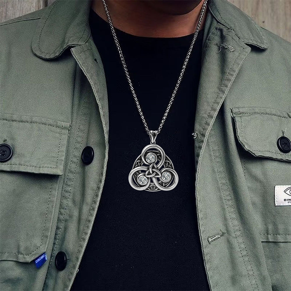Celtic Pendant Necklace, Men Women's Fashion Jewelry, Perfect for Parties & Gifts, Elegant Accessory for Everyday Wear