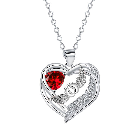 Copper With Silver Plated Heart Pendant Necklace