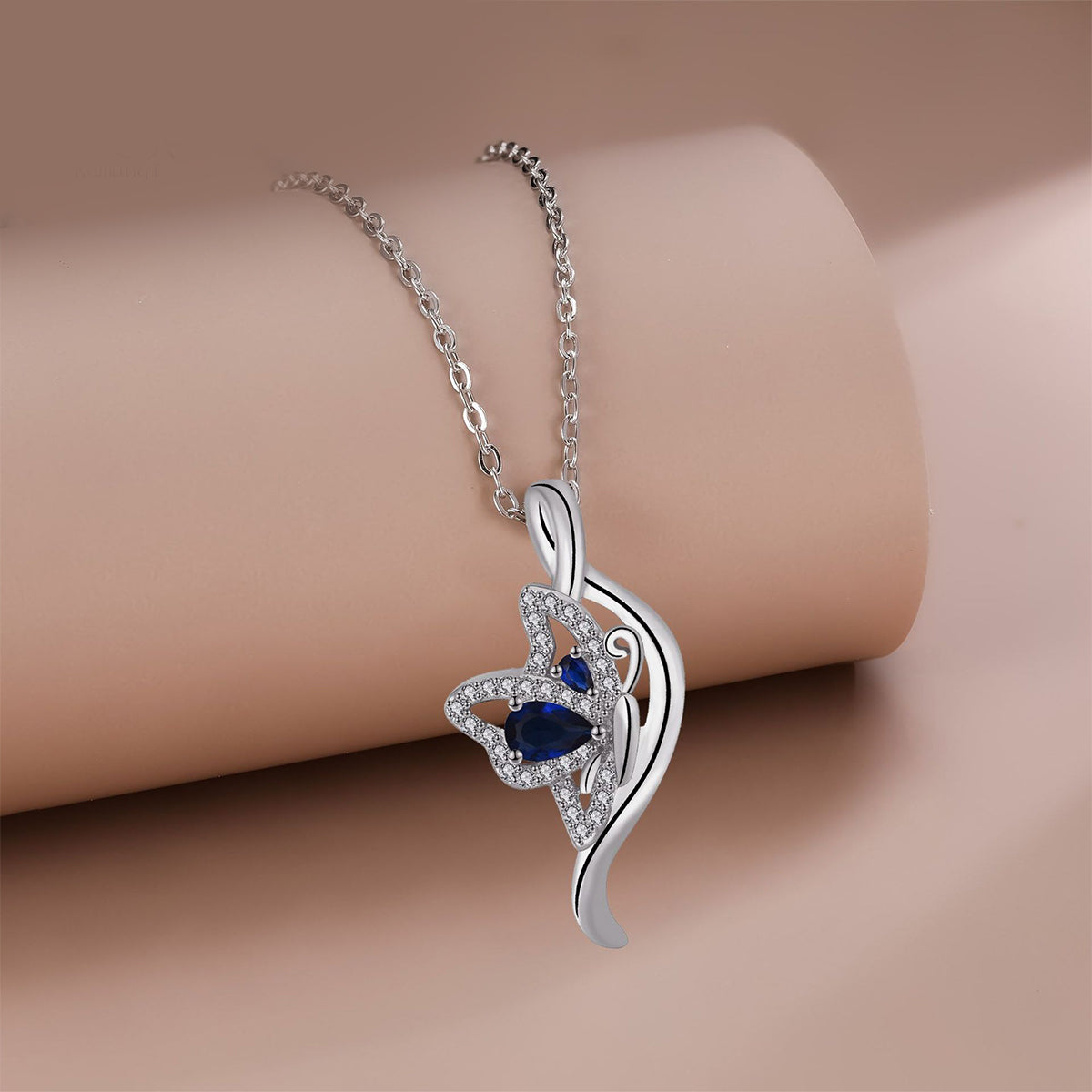 Copper With Silver Plated Love Pendant Necklace