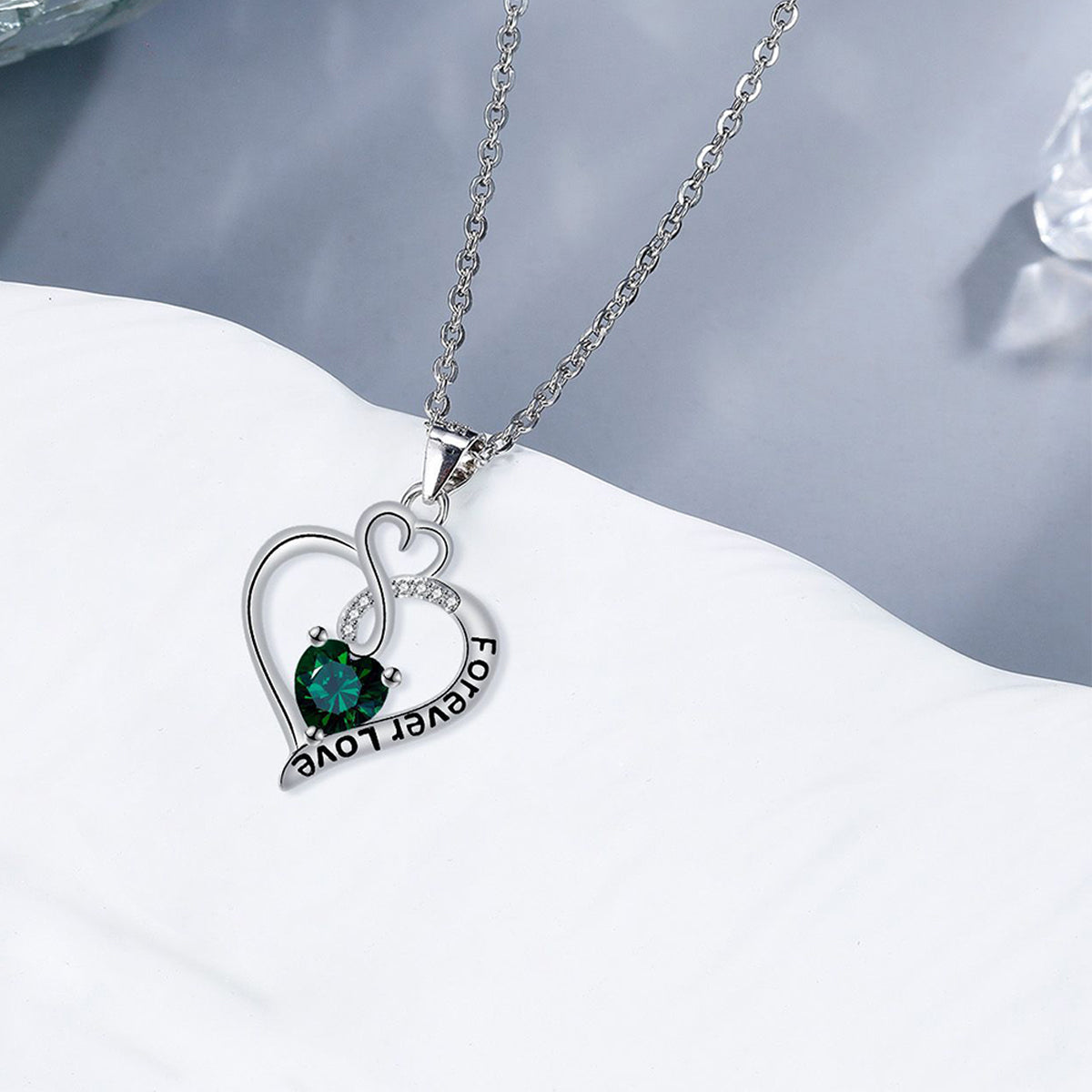 Copper With Silver Plated Heart Pendant Necklace