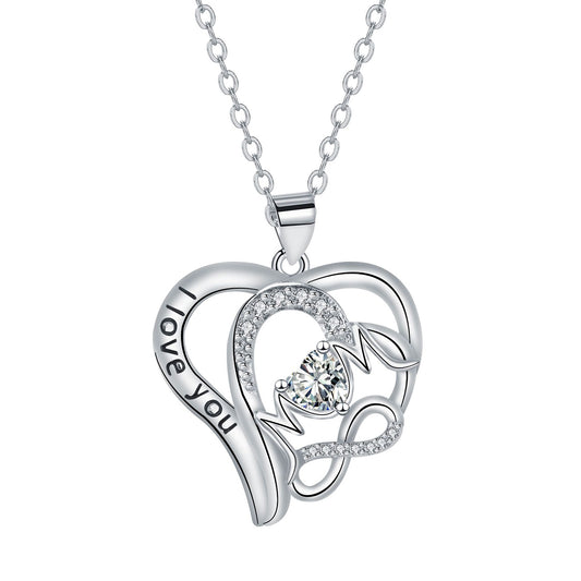 Copper With Silver Plated Heart Pendant Necklace