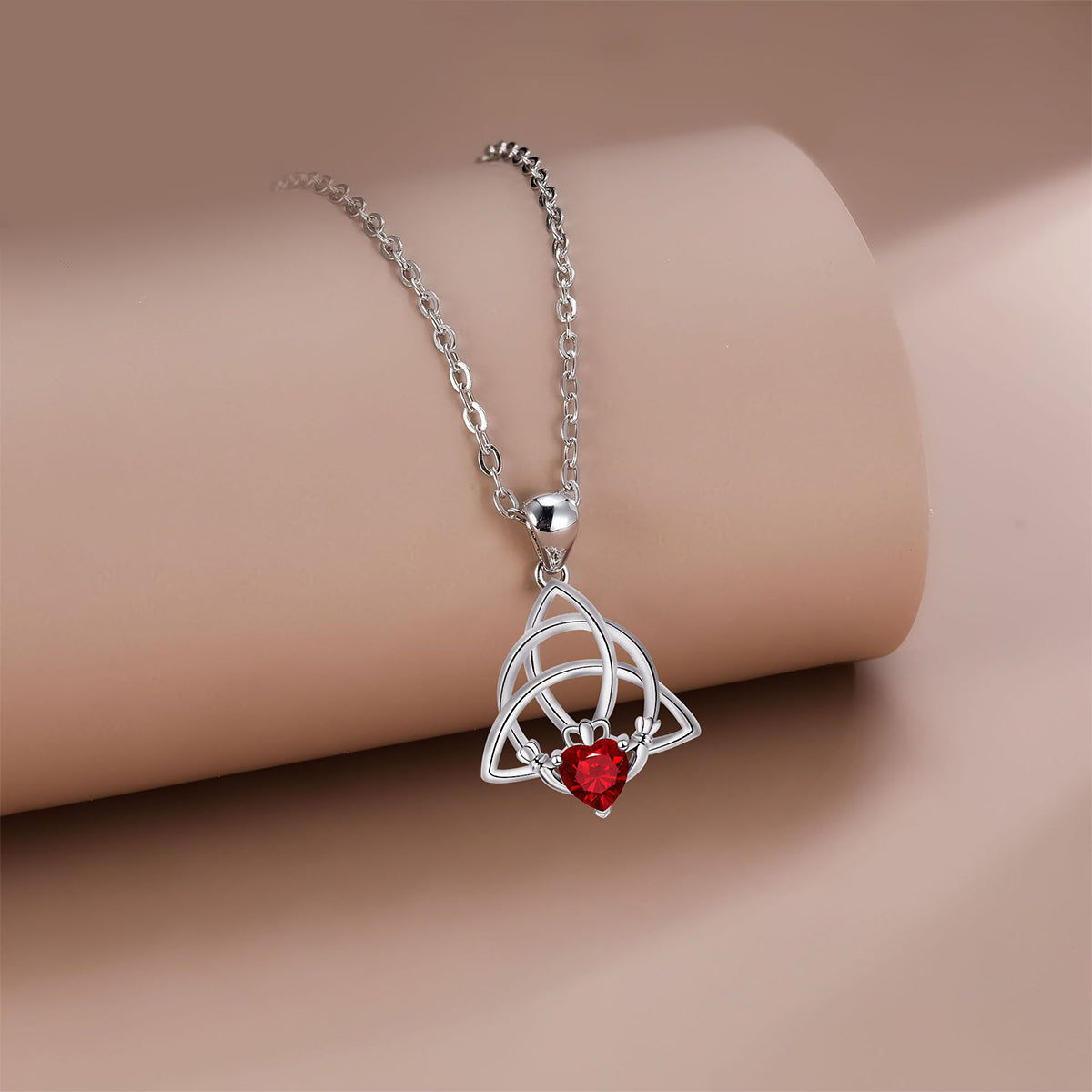 Copper With Silver Plated Celtic Knot Pendant Necklace