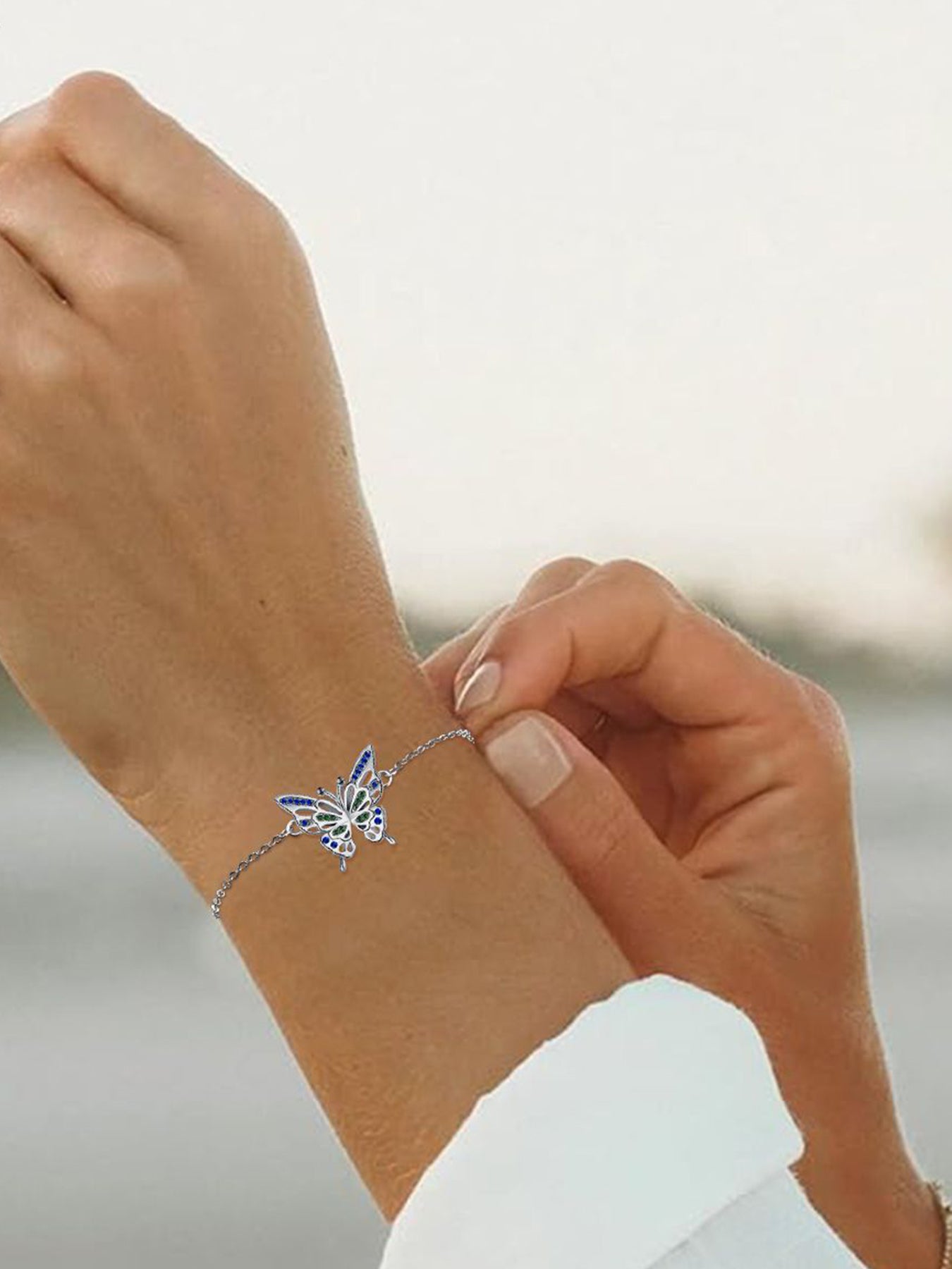 Butterfly Design Bracelet, Fashionable Jewelry for Women & Girls, Trendy All-match & Exquisite Jewelry for Birthday Gift