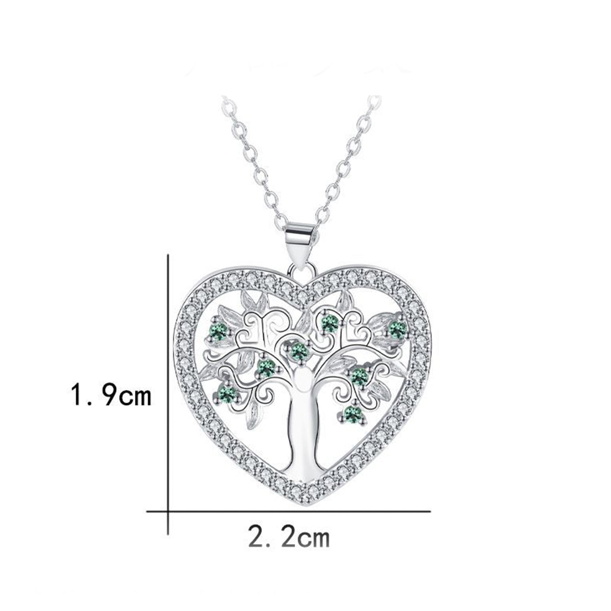 Copper With Silver Plated Heart Tree of Life Pendant Necklace