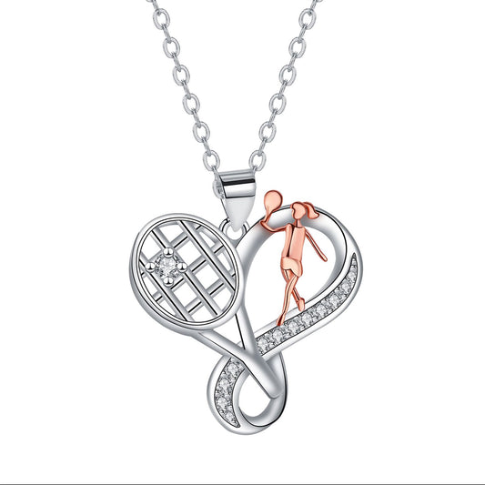 Copper With Silver/Rosegold Plated Heart Pendant Necklace