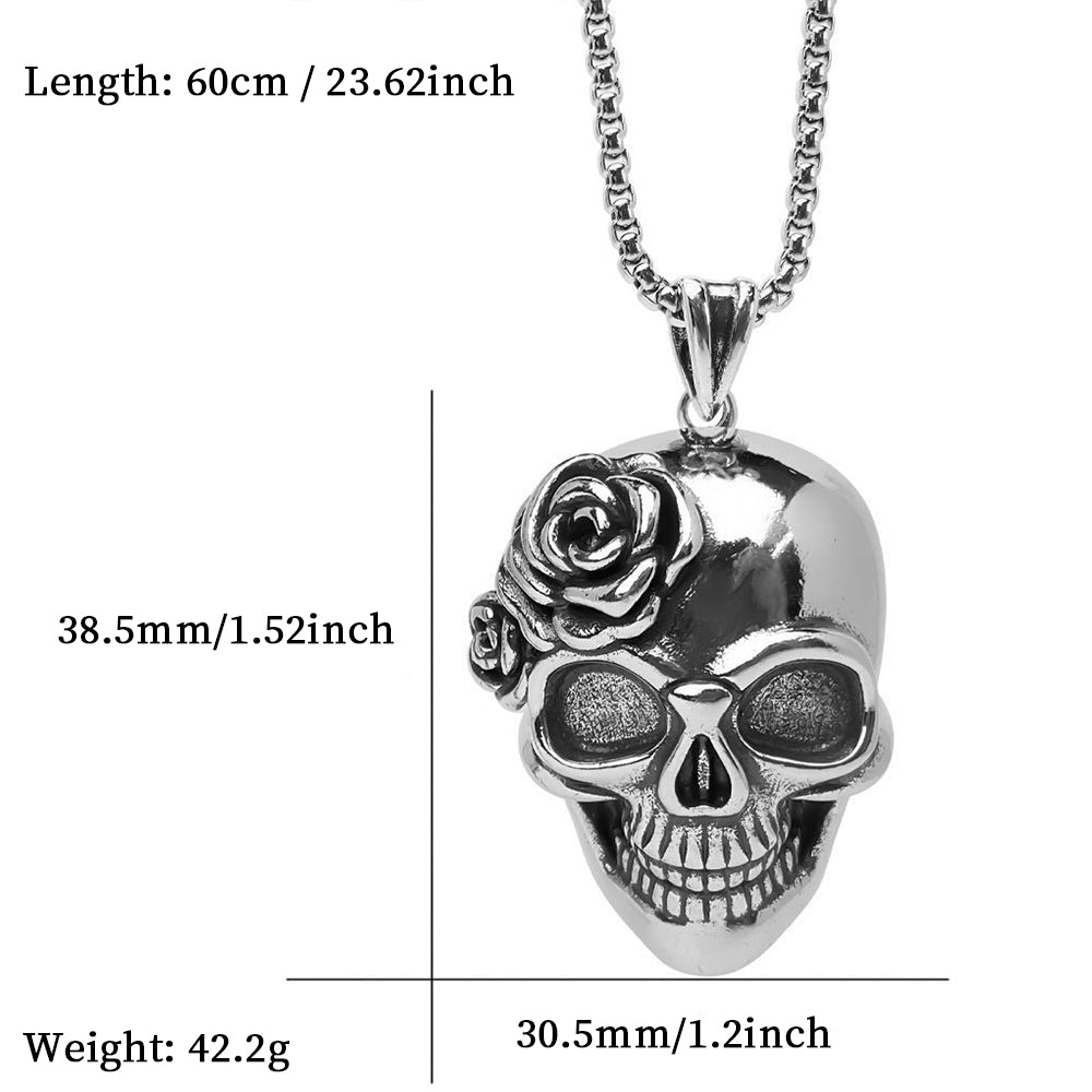 Personality Skull Pendant Necklace, Men Women's Fashion Jewelry, Perfect for Parties & Gifts, Elegant Accessory for Everyday Wear