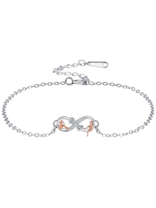 Fashionable Infinity Symbol Design Bracelet, Fashion Jewelry for Party, Daily Clothing Decor, Trendy All-match & Exquisite Jewelry for Birthday Gift